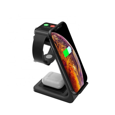 18W Fast Wireless Charge For iPhone Charging Dock Stand Wireless Charger 3 In 1 Wireless Charger For Apple Watch For Airpods Pro