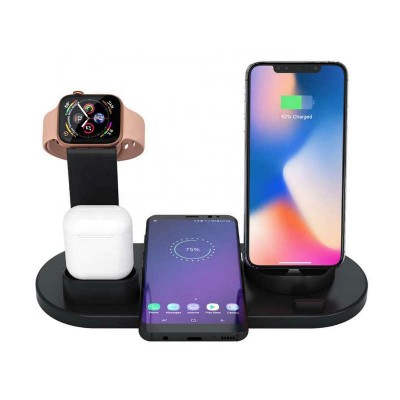 New Design Multifunction 4 In 1 QI Wireless Charger With Charging Dock For Smartwatch For AirPods Pro For Cell phones