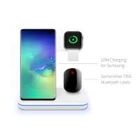 New arrival electronic Factory Direct 3-in-1 Fast Wireless Charger Support for smart Mobile Phone Watch Earphones