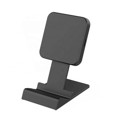 Free Sample QI Standard 10W Folding Wireless Charger Stand Universal Desk Mobile Phone Holder Adjustable Phone Tablet Bracket