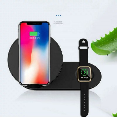 Multifunctional Stand 2 in1 10W Fast Wireless Holder Charger For iPhone For Sansung