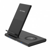 Smacat 2019 new arrivals 3 in 1 wireless charger for all qi-enabled phones, earphones and watch wireless charger 3 in 1